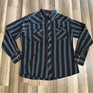 Men's Black Striped Shirt